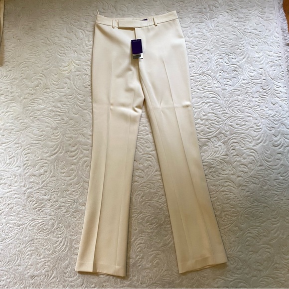 Ralph Lauren Purple Label Cream Trouser Pants - Picture 2 of 5